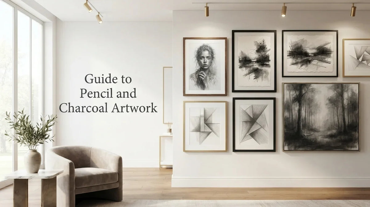 charcoal artwork showcasing techniques for blending and shading in pencil and charcoal mediums.