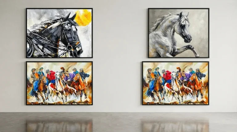 Horse Paintings on Canvas: Acrylic vs Oil – Which Is Right?
