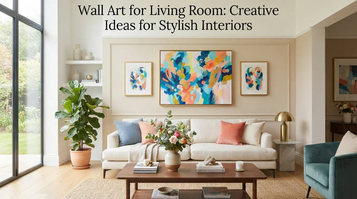 Stylish wall art for living room displayed in a modern interior, showcasing creative and elegant home decor ideas.