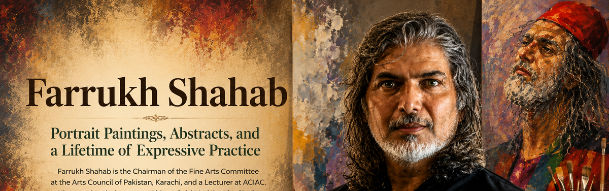 Farrukh Shahab, Portrait Paintings, Abstracts, and a Lifetime of Expressive Practice