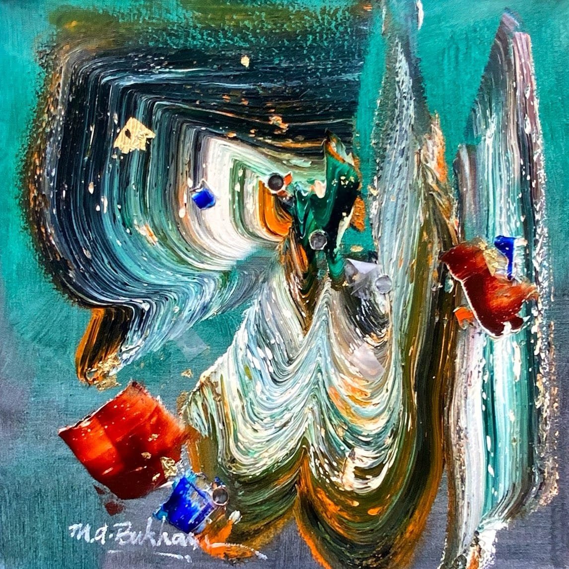 M. A. Bukhari | Title: | Medium: Oil on Canvas | Size: 16 x 16 inches