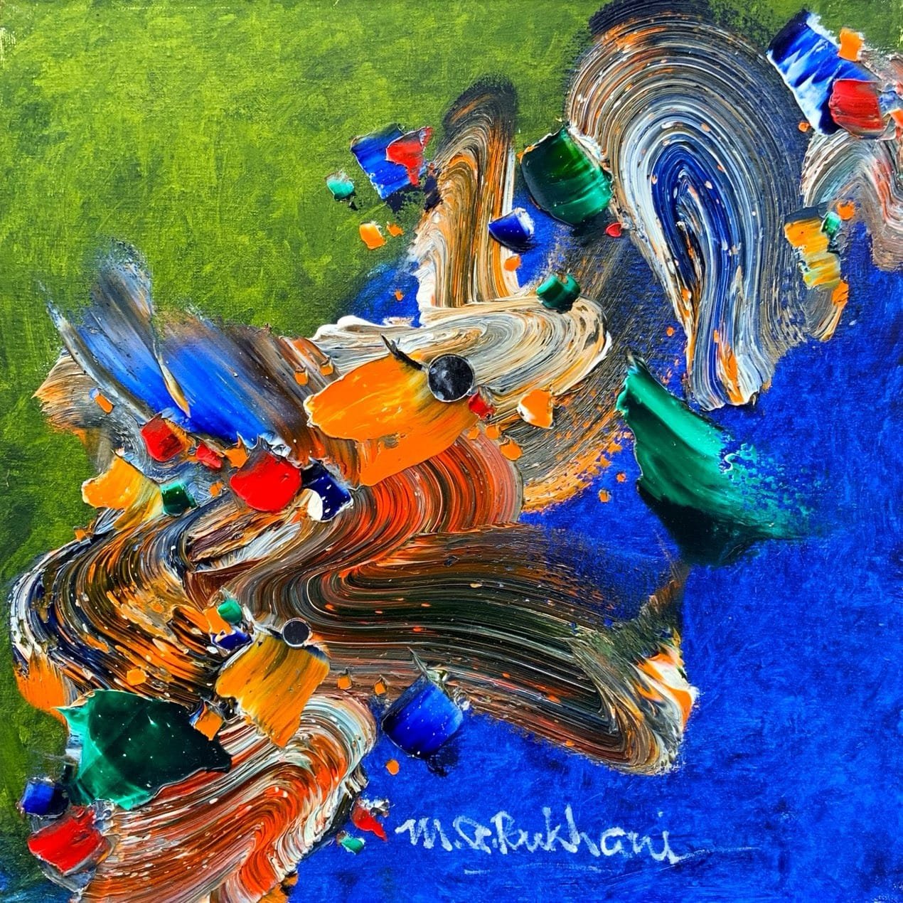 M. A. Bukhari | Title: | Medium: Oil on Canvas | Size: 16 x 16 inches