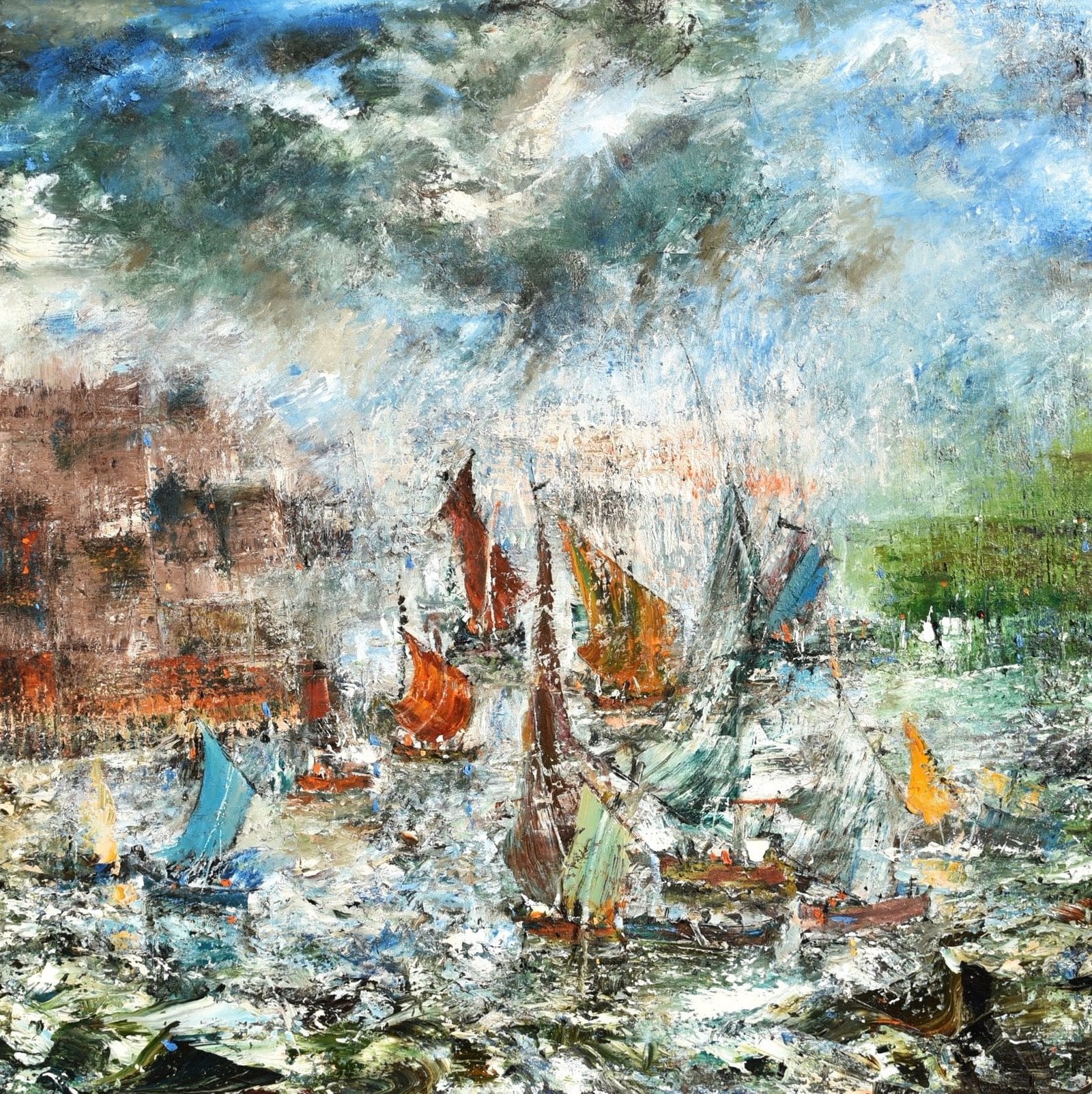 M. A. Bukhari | Title: | Medium: Oil on Canvas | Size: 48 x 48 inches