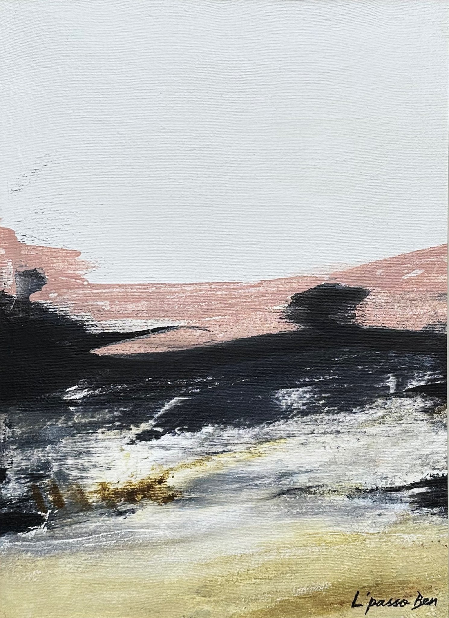 L,passo Benj | Title: Abstract
| Medium: Acrylic on Canvas
| Size: 12x16 inches