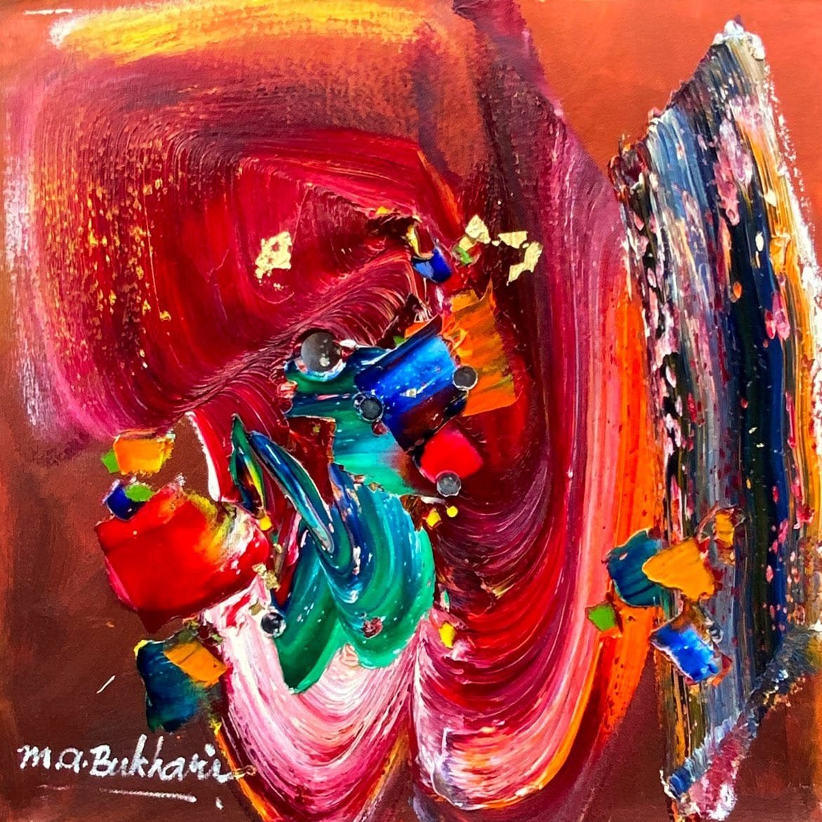 M. A. Bukhari | Title: | Medium: Oil on Canvas | Size: 16 x 16 inches