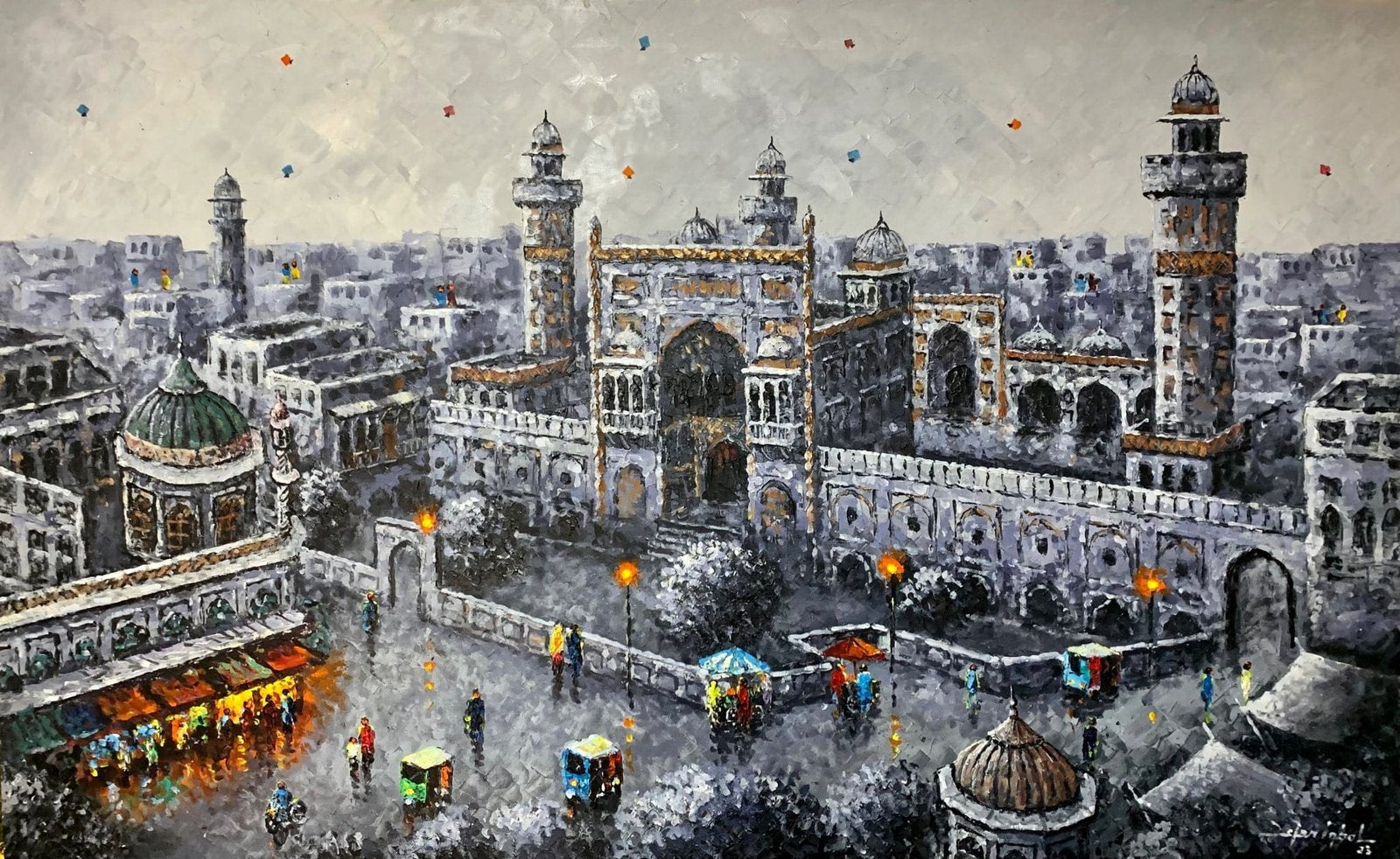 Zafar Iqbal Khan |
Title: Badshahi Masjid Lahore |
Medium: Oil On Canvas |
Size: 30x48 inches