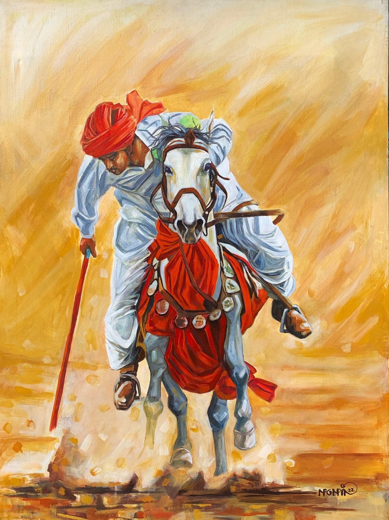 Momin Khan
| Title:
| Medium: Oil On Canvas
| Size: 30 x 40 inches