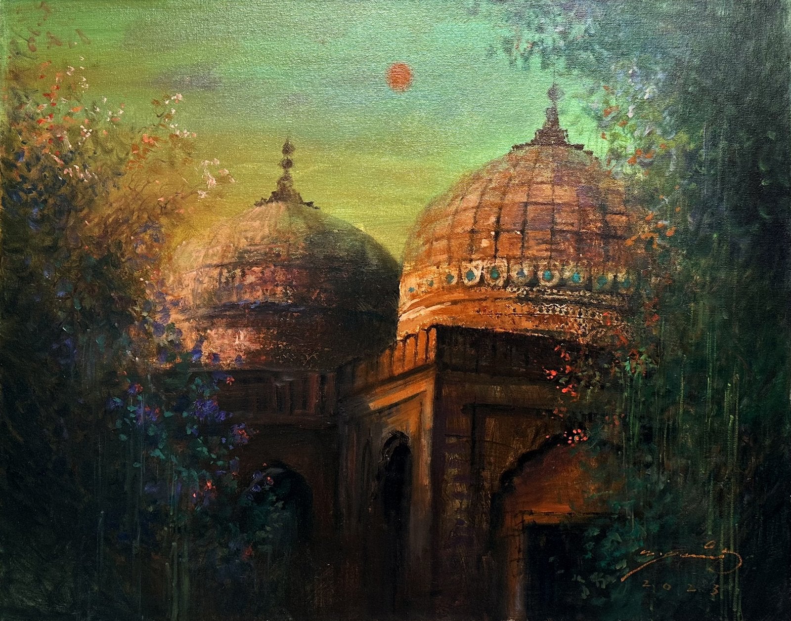 A.Q. Arif Silent Echoes Acrylic on Canvas 22x28 inches