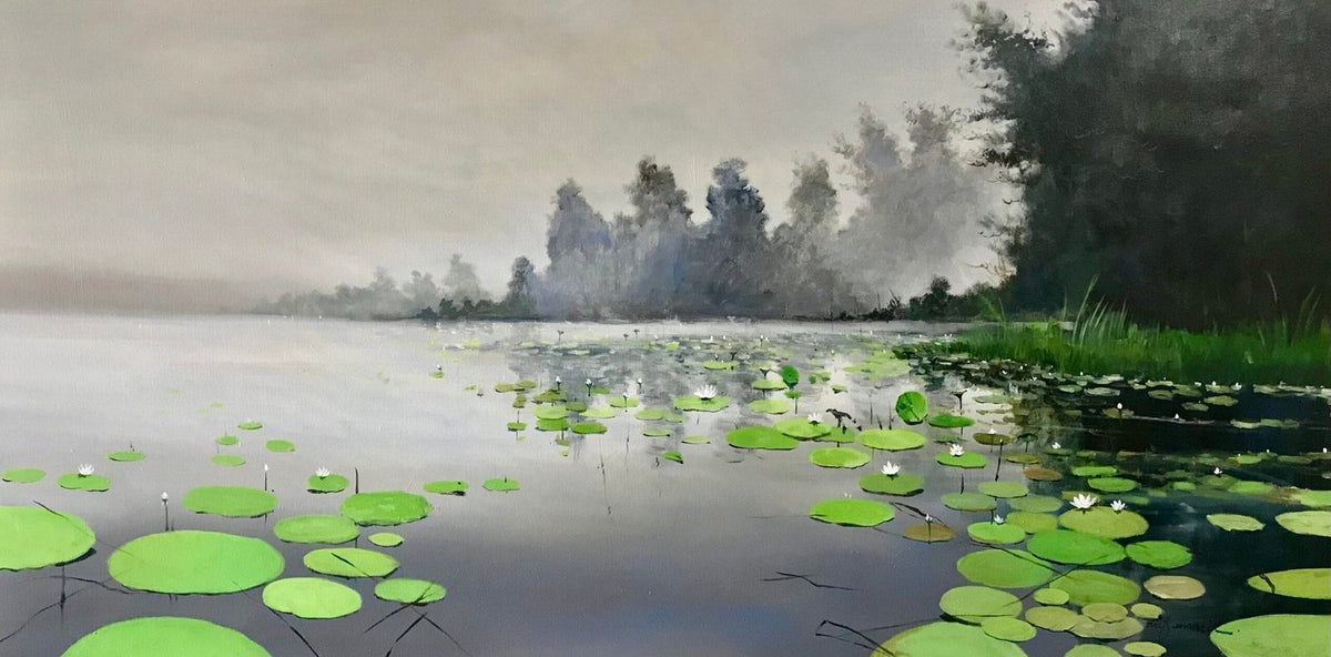 Arif Ansari majestic horizons acrylic on canvas 36x72 inches