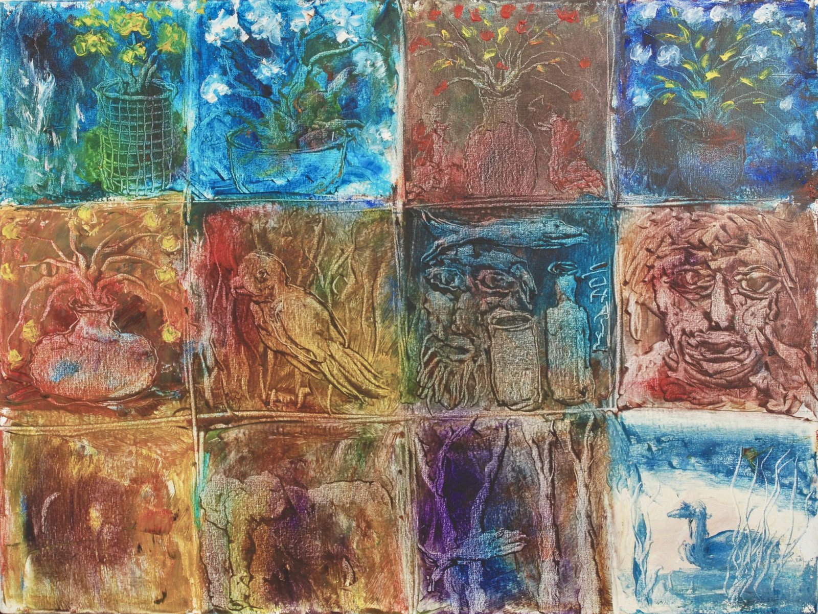 Tassaduq Sohail | Title: Fragments of Memory | Medium: Oil On Canvas
| Size: 18 x 24 inches