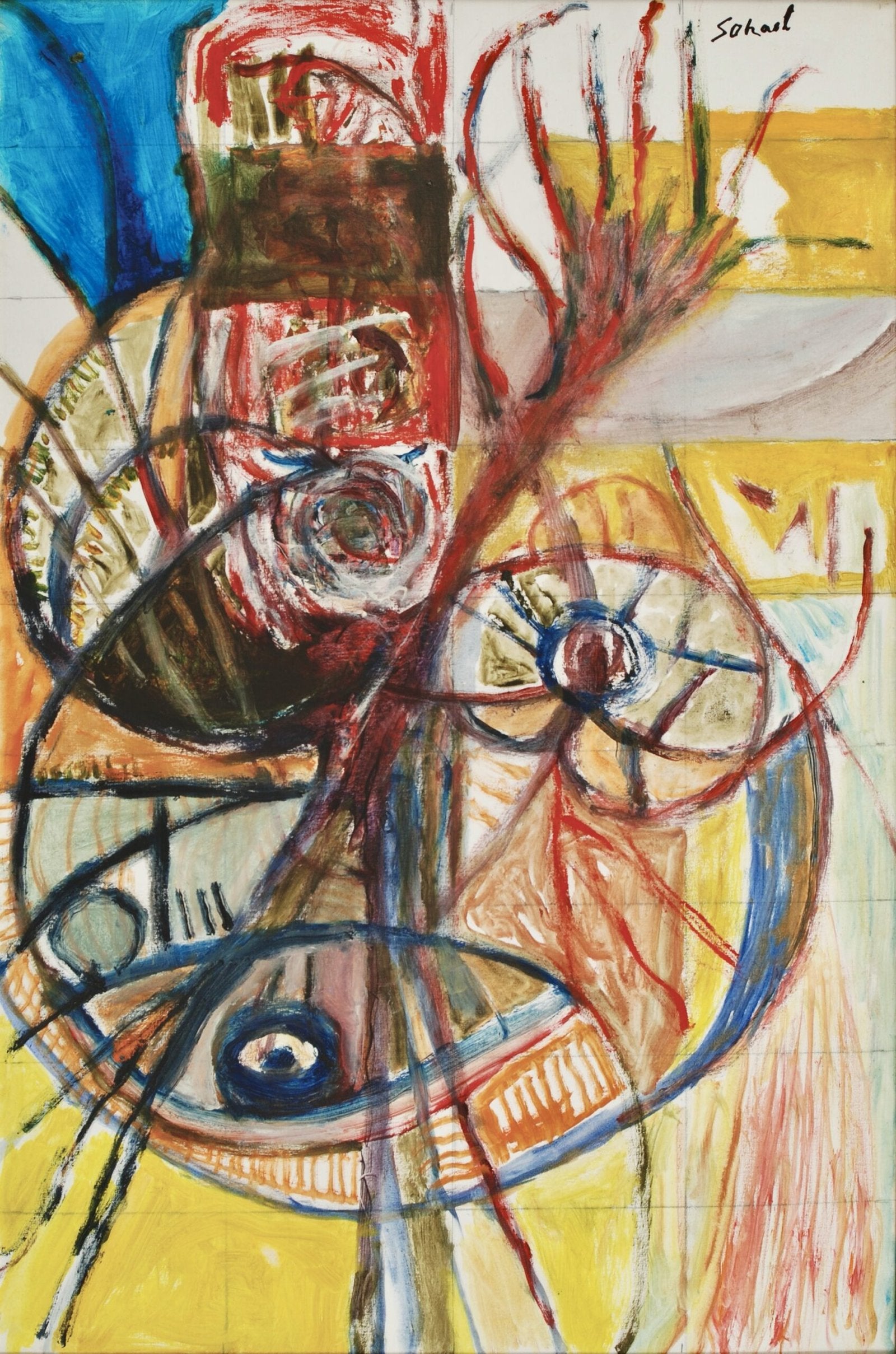Tassaduq Sohail | Title: Inner Mechanics | Medium: Oil On Canvas
| Size: 24 x 36 inches