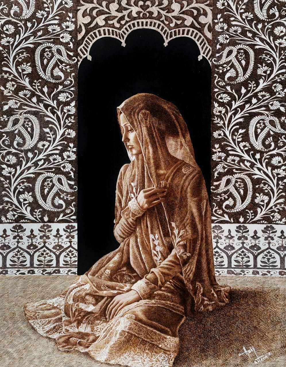 Asif Ghayaz
Title: The Melody of Grace
Medium: Pen & Ink on Paper
Size: 22x31 inches