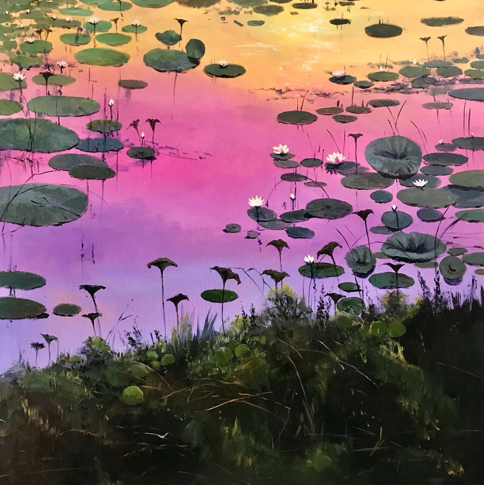 Arif Ansari | Title: Echoes of the North | Medium: Acrylic on Canvas | Size: 48x48 inches
