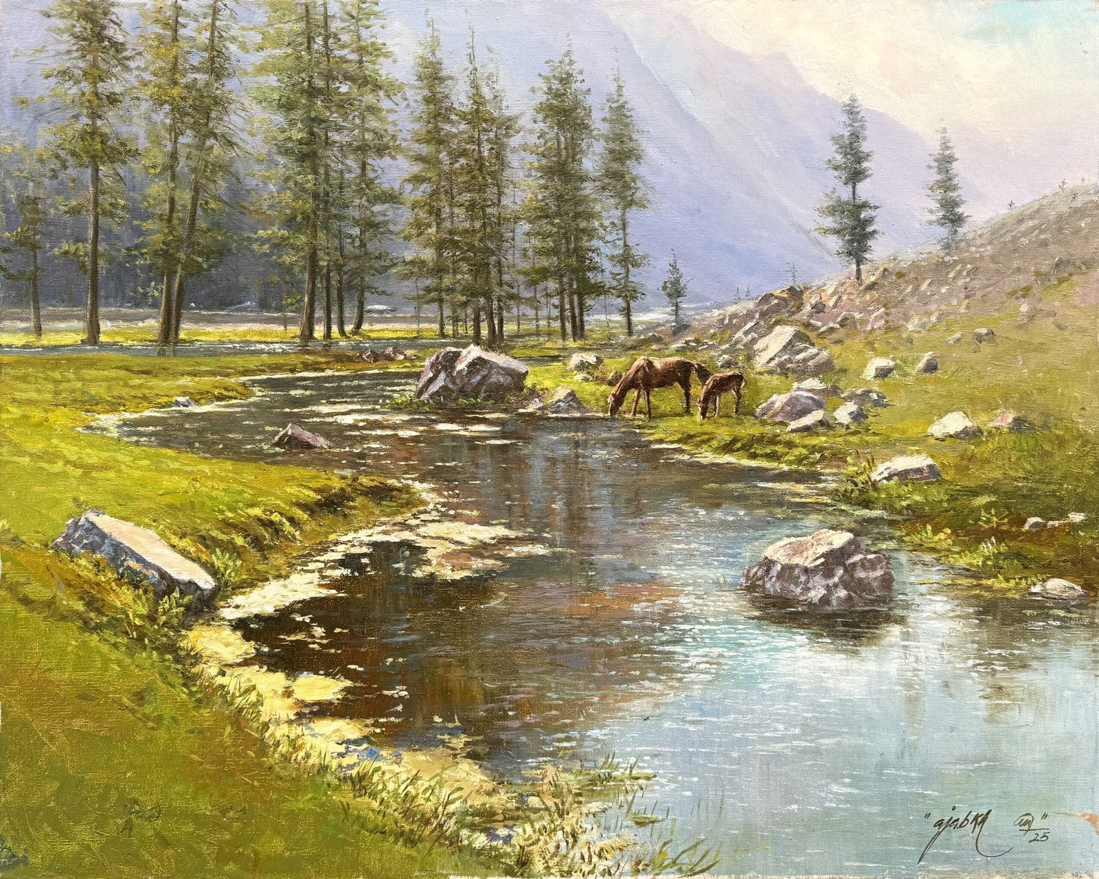 Ajab Khan | Title: North | Medium: Oil On Canvas | Size: 24x30 inches