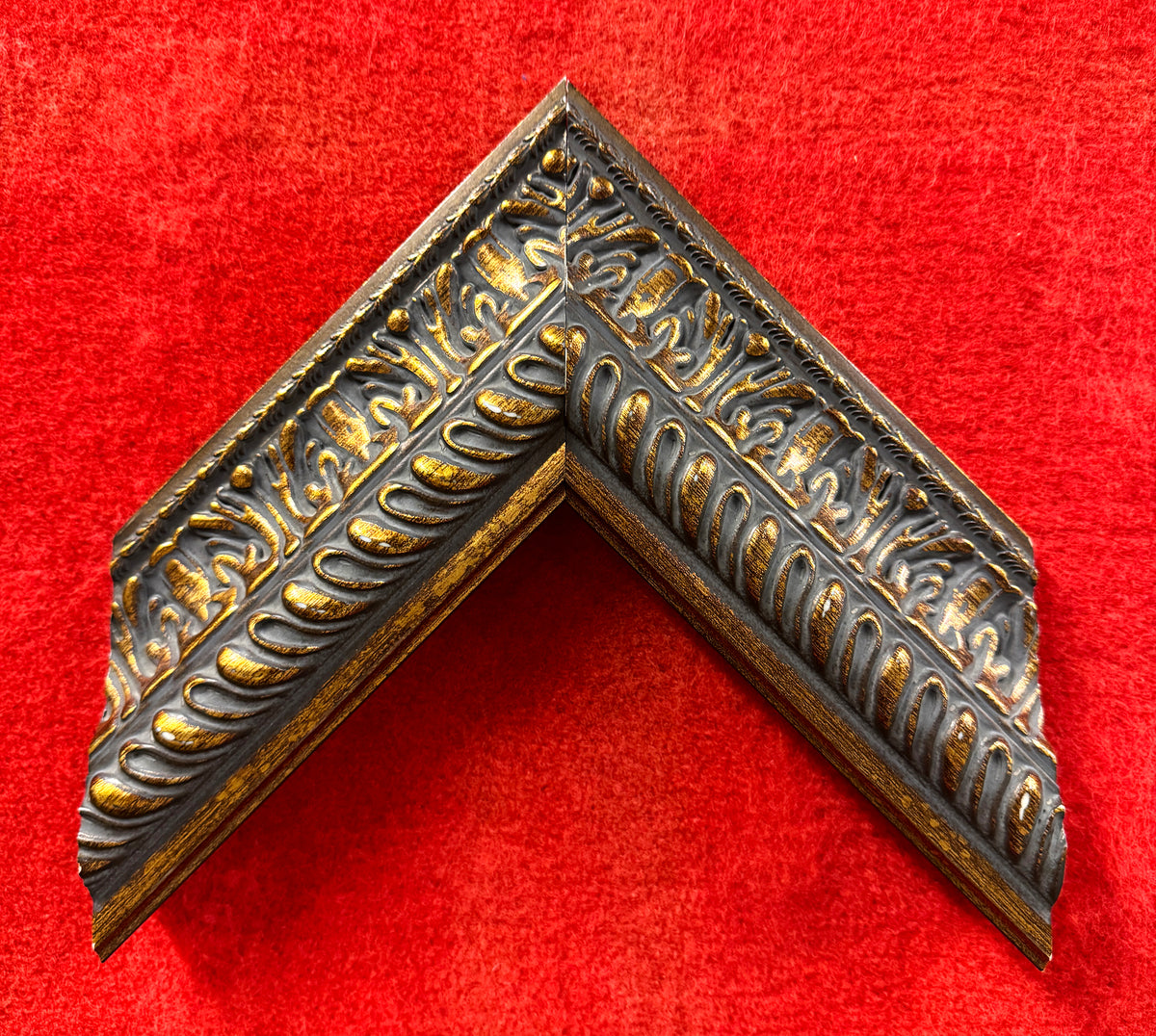 Luxury 3 inch antique bronze gold ornate frame with classic embossed scroll design - 1.25 inch depth premium fiber frame for paintings and mirrors