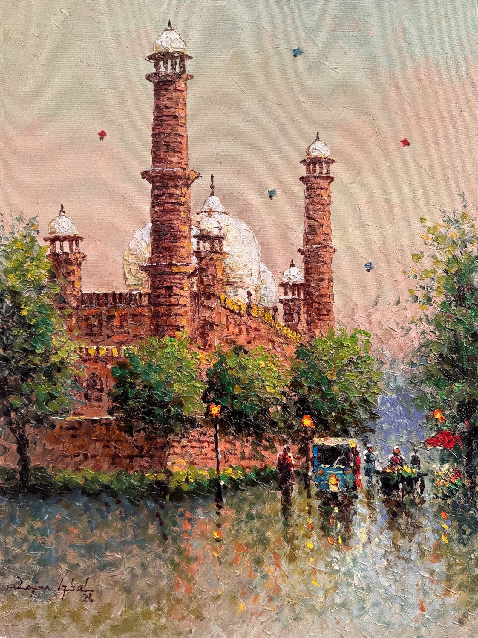 Zafar Iqbal Khan | Title: Lahore Cityscape Series | Medium: Oil On Canvas | Size: 18x24 inches