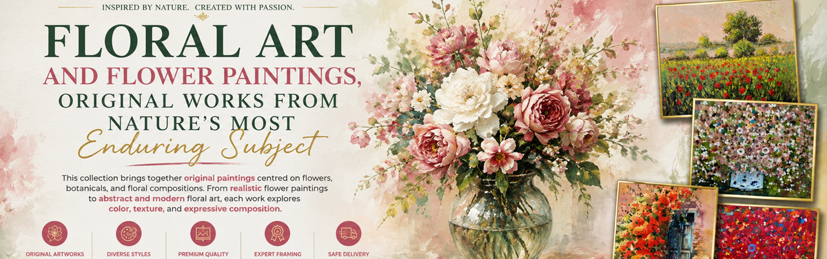 Floral Art and Flower Paintings, Original Works from Nature's Most Enduring Subject