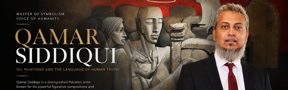 Qamar Siddiqui, Original Paintings & Sculptures the Language of Human Truth