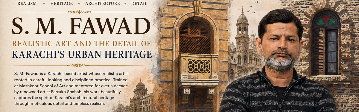 S. M. Fawad, Realistic Art and the Detail of Karachi's Urban Heritage