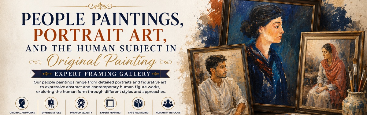 People Paintings, Portrait Art, and the Human Subject in Original Painting