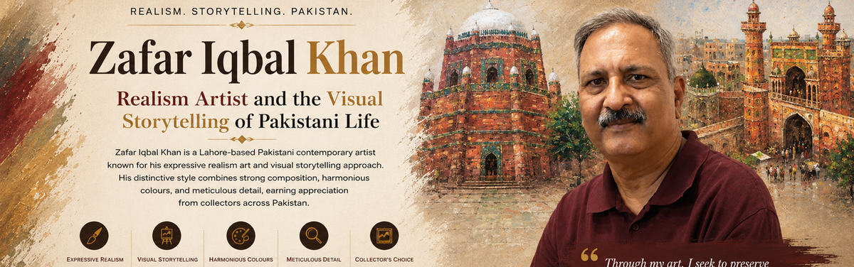 Zafar Iqbal Khan, Realism Artist and the Visual Storytelling of Pakistani Life