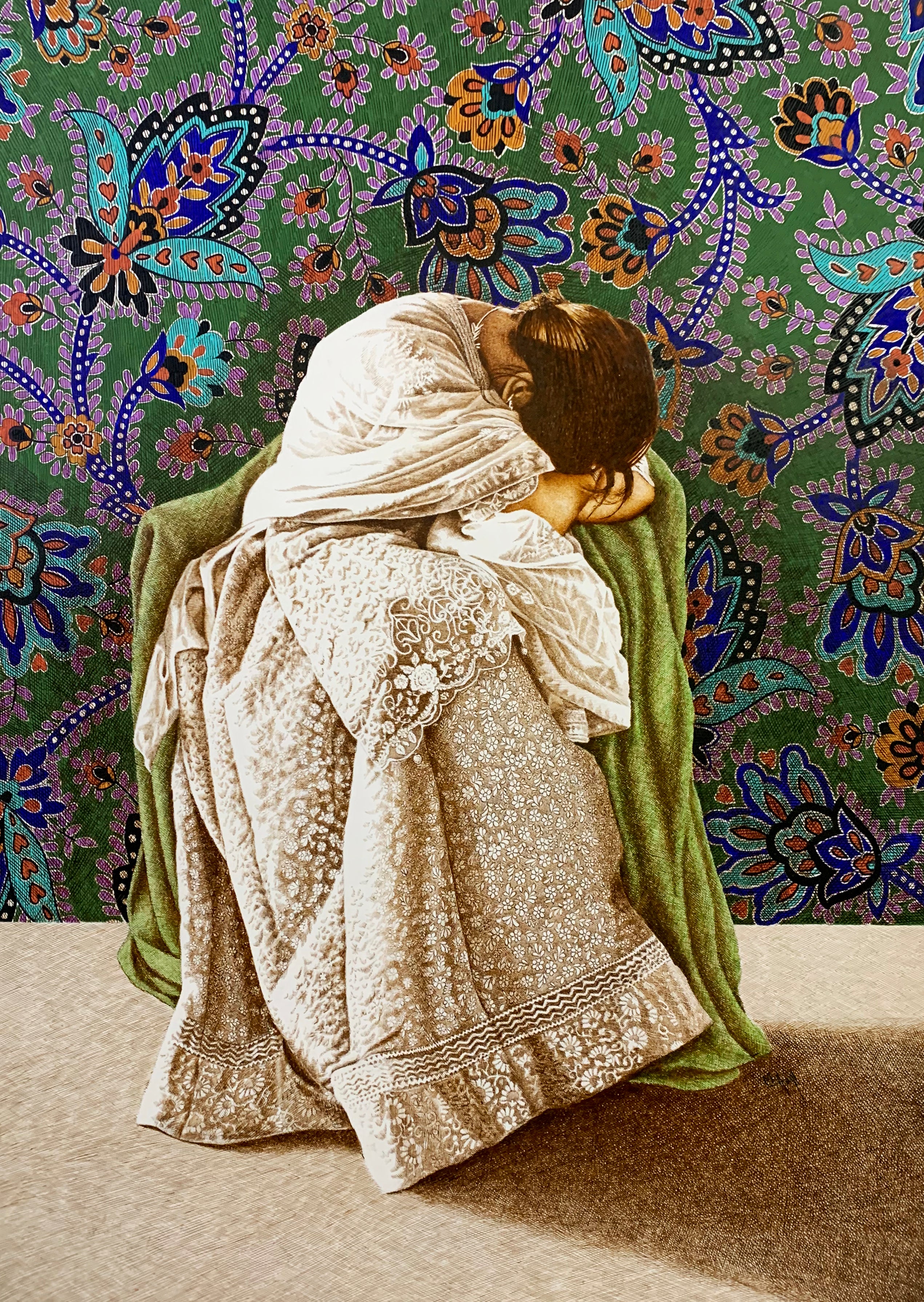 Asif Ghayaz Title: The Melody of Grace Medium: Pen &amp; Ink on Paper Size: 22x31 inches