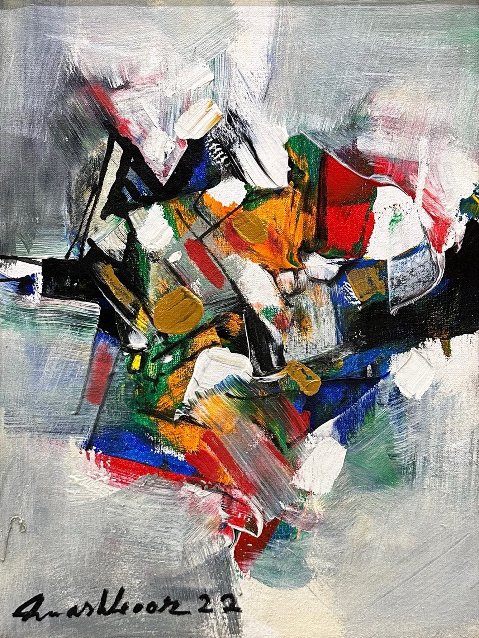 Mashkoor Raza
| Title: Abstract 
| Medium: Oil On Canvas 
| Size: 12x16 inches