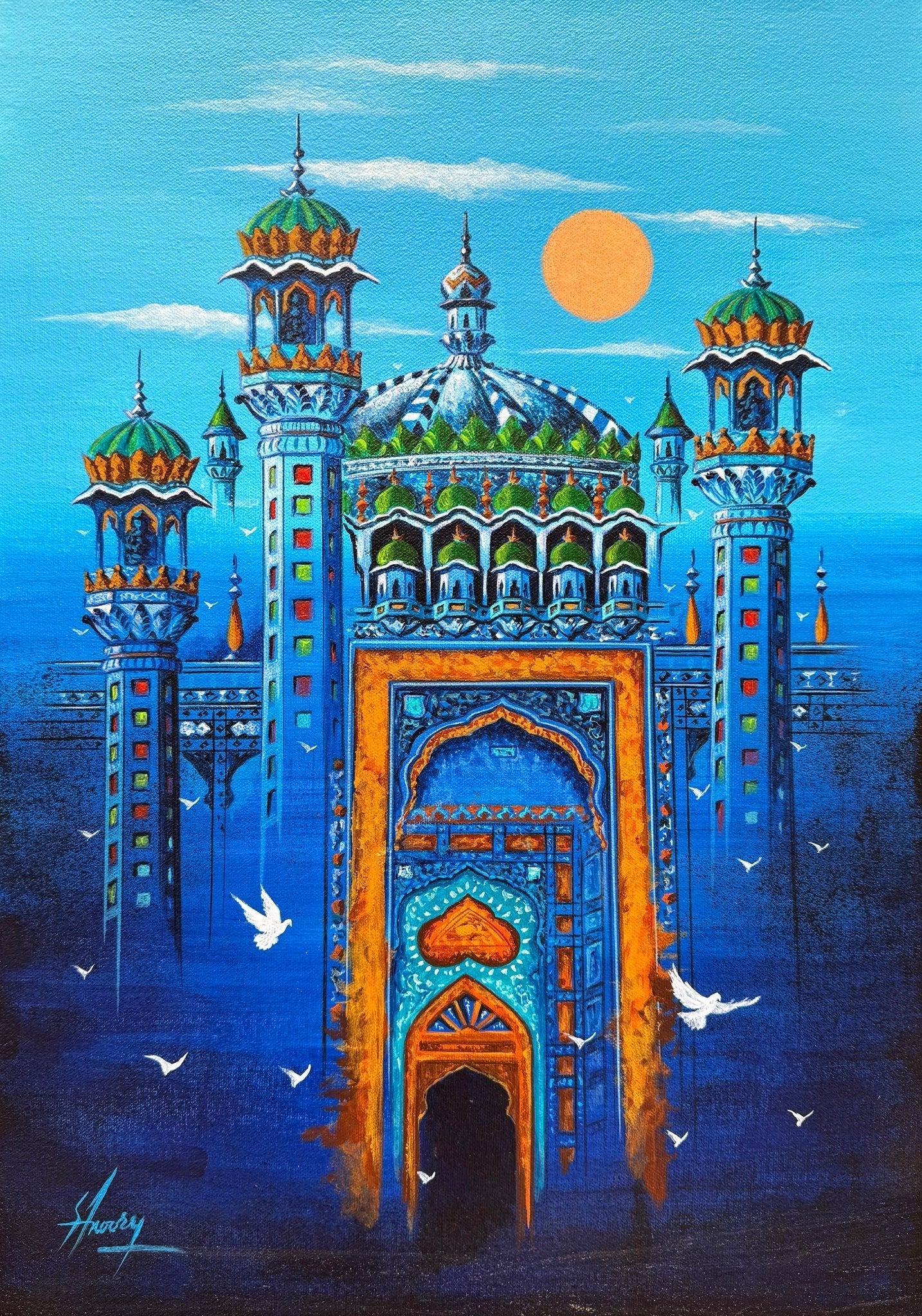 S. A. Noory
 | Title: 
 | Medium: Acrylic On Canvas
 | Size: 14x20 inches