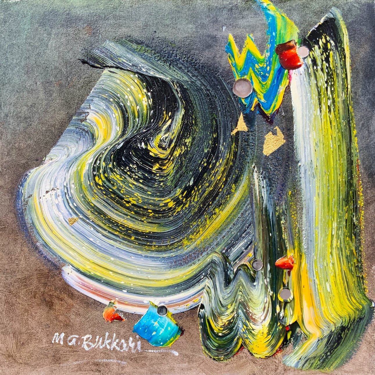 M. A. Bukhari | Title:  | Medium: Oil on Canvas | Size: 16 x 16 inches