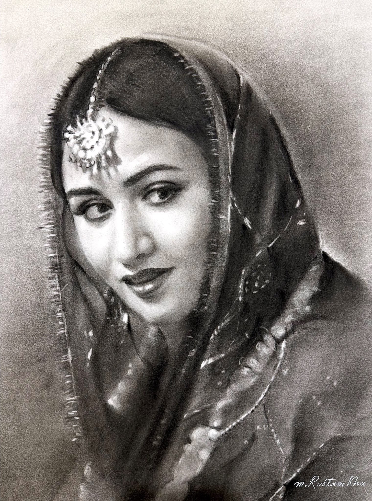 Rustam Khan | Title: | Medium: Charcoal On Paper | Size: 15x20 inches