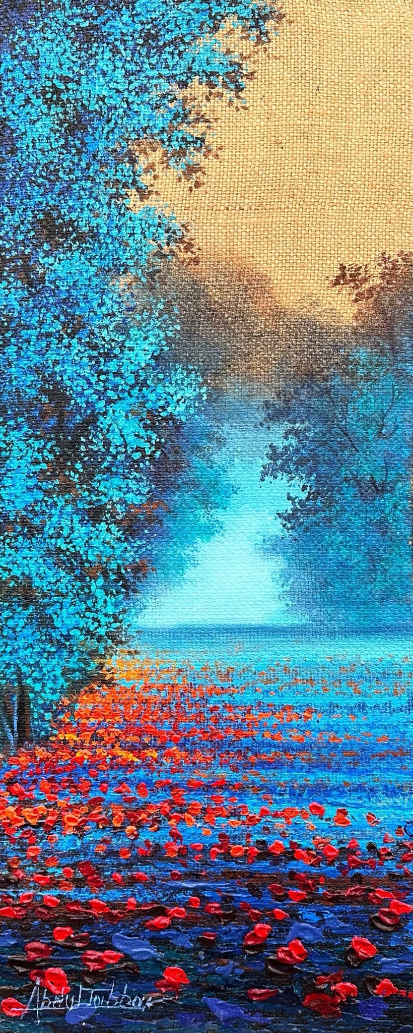 Abdul Jabbar | Title: | Medium: Oil On Jute | Size: 12x30 inches