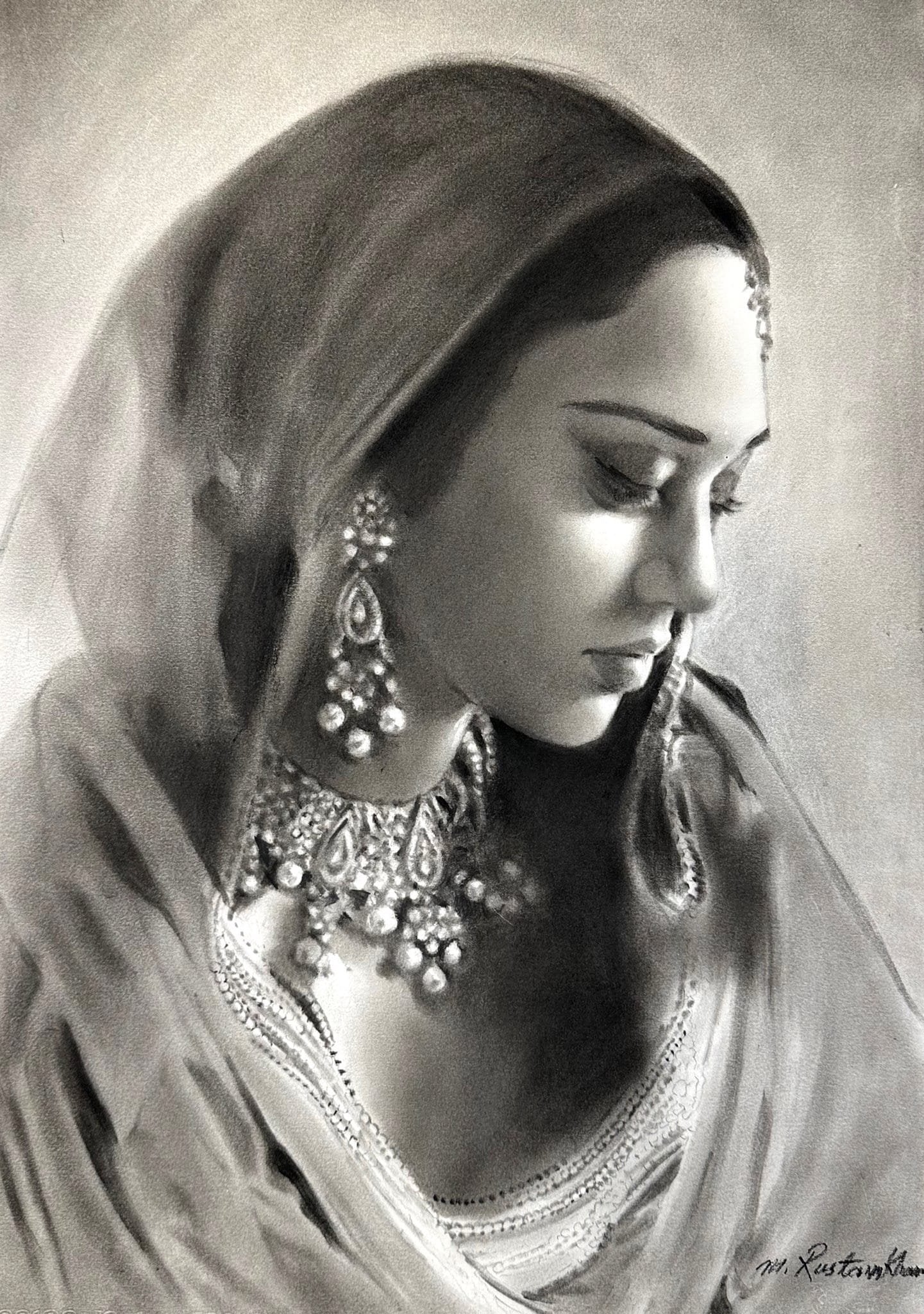 Rustam Khan | Title: | Medium: Charcoal On Paper | Size: 15x20 inches