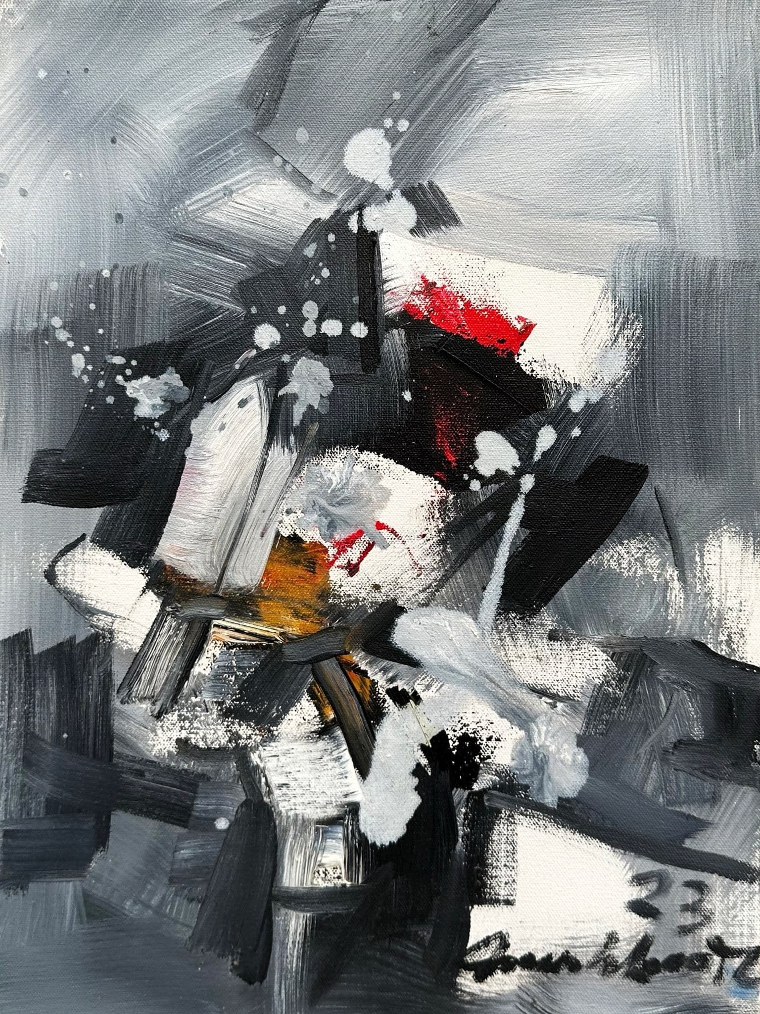 Mashkoor Raza | Title: Abstract | Medium: Oil On Canvas | Size: 12x16 inches