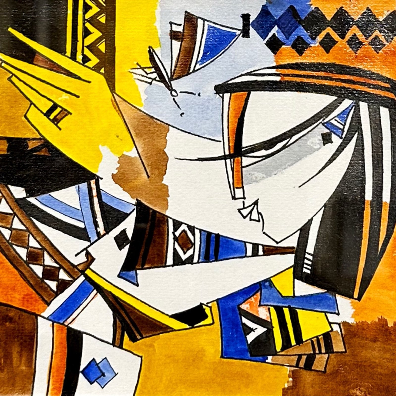Ashkal | Title: The Rhythm of Colors | Medium: Acrylic On Paper | Size: 6 x 6 inches