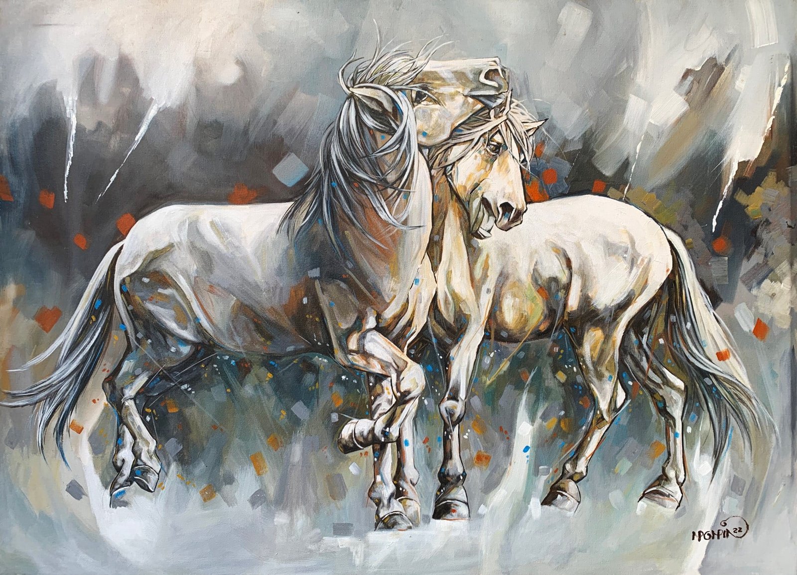 Momin Khan  | Title:    | Medium: Oil On Canvas   | Size: 30 x 42 inches