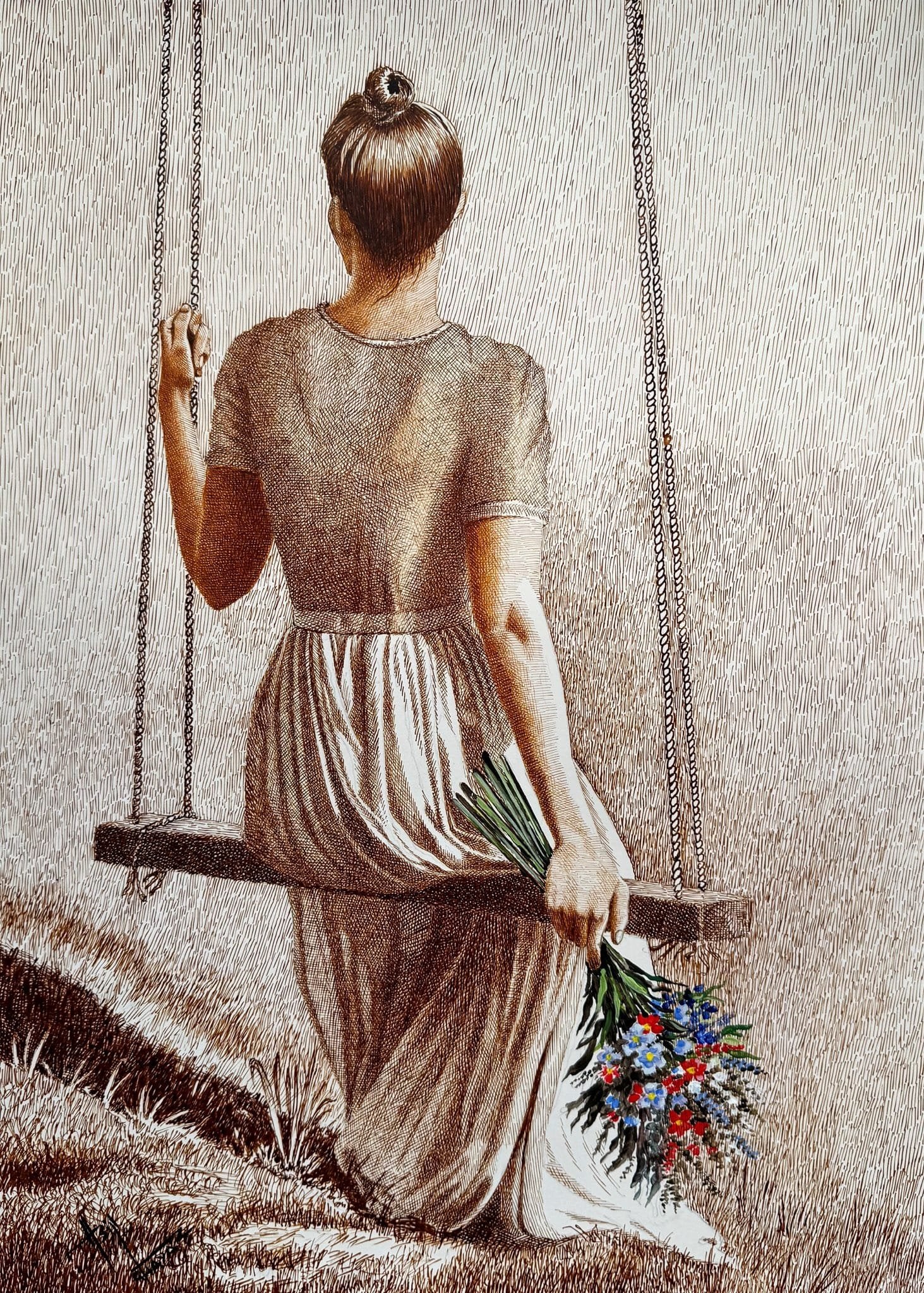 Asif Ghayaz | Title: untitled  | Medium: Pen &amp; Ink on Paper | Size: 15x21 inches