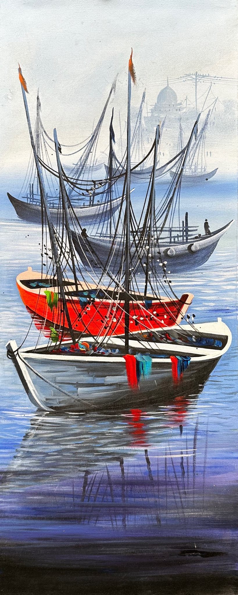 Abdul Jabbar | Title: | Medium: Oil On Canvas | Size: 12x30 inches