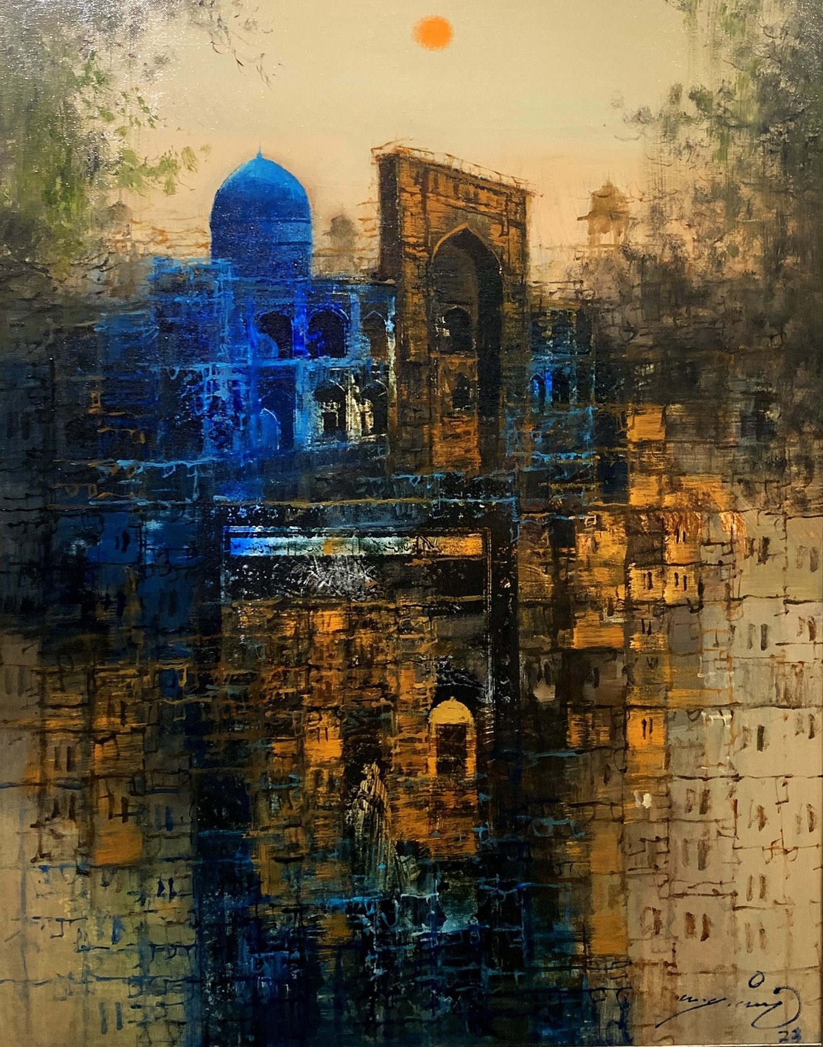 A.Q. Arif Blue Dome Gateway | Electric Blue 22x28