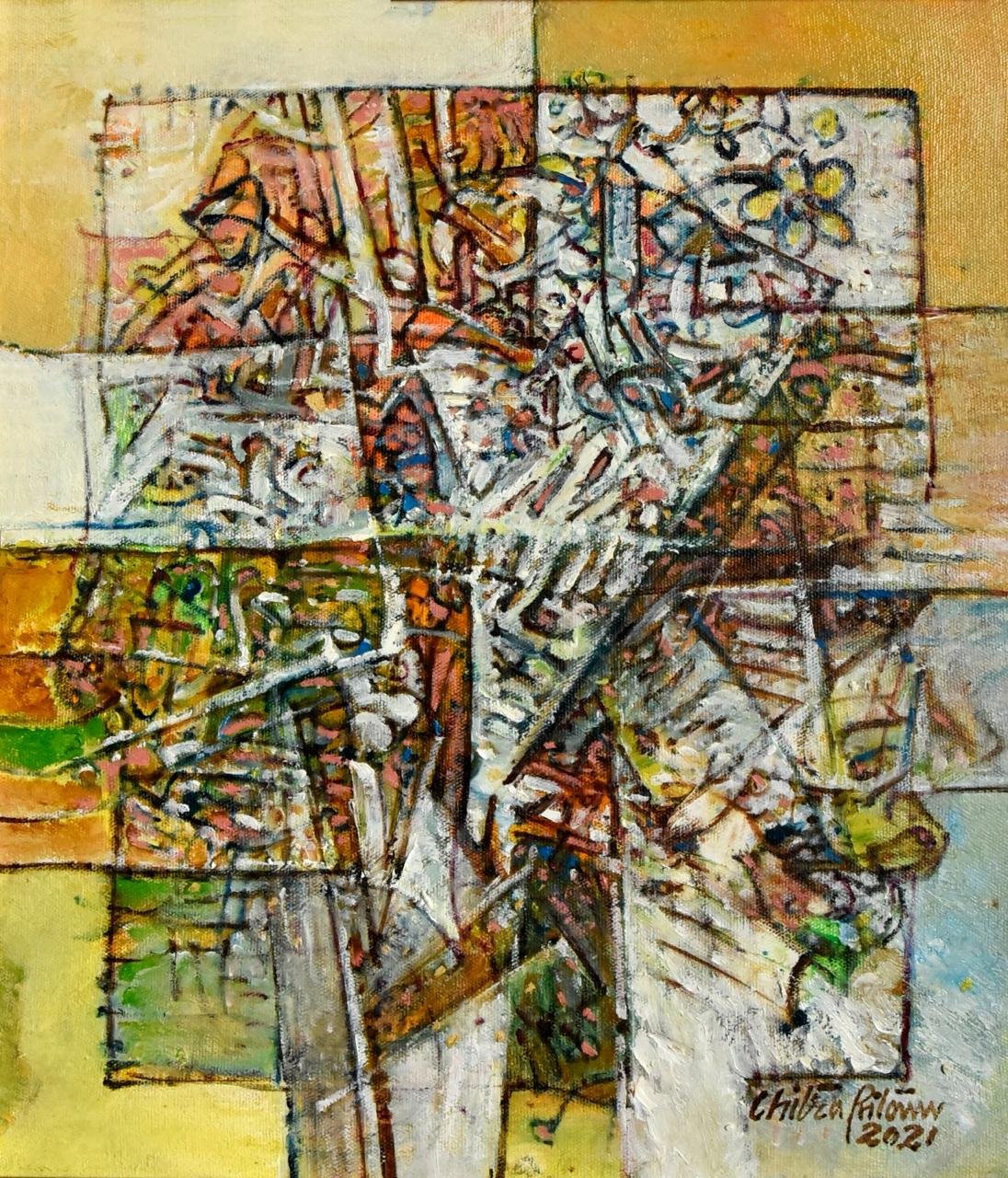 Chitra Pritam Abstract Painting Oil On Canvas 12x14 inches 2021