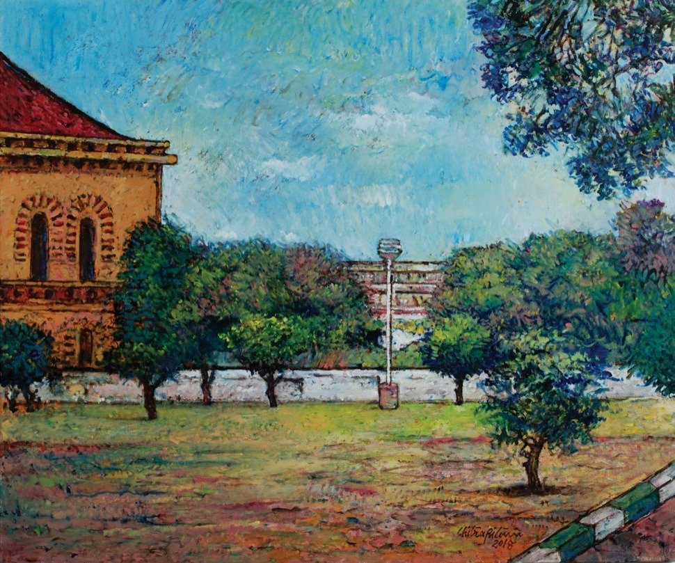 Chitra Pritam Ferere Hall Karachi Painting 30x36 inches