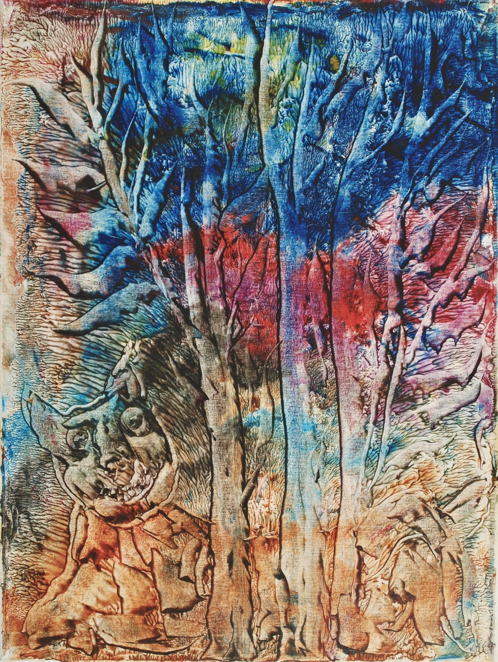 Tassaduq Sohail | Title: Whispers Beneath the Canopy | Medium: Oil On Canvas | Size: 18 x 24 inches
