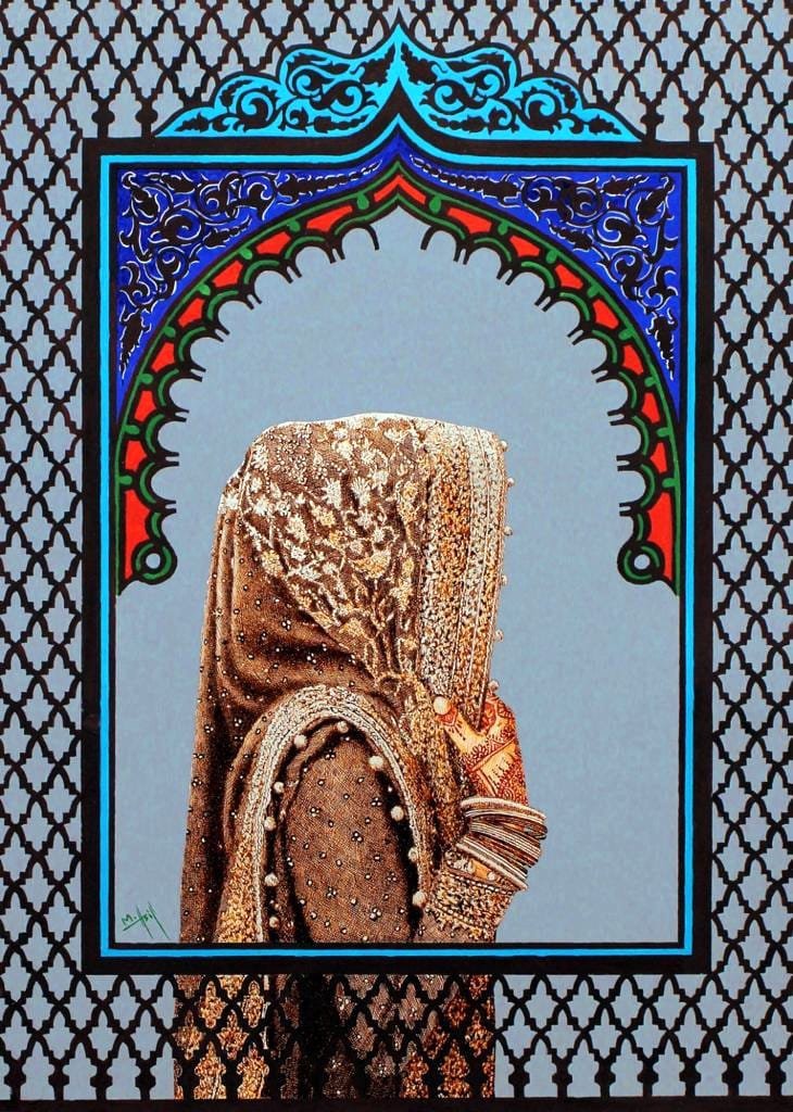 Asif Ghayaz Title: The Melody of Grace Medium: Pen &amp; Ink on Paper Size: 22x31 inches
