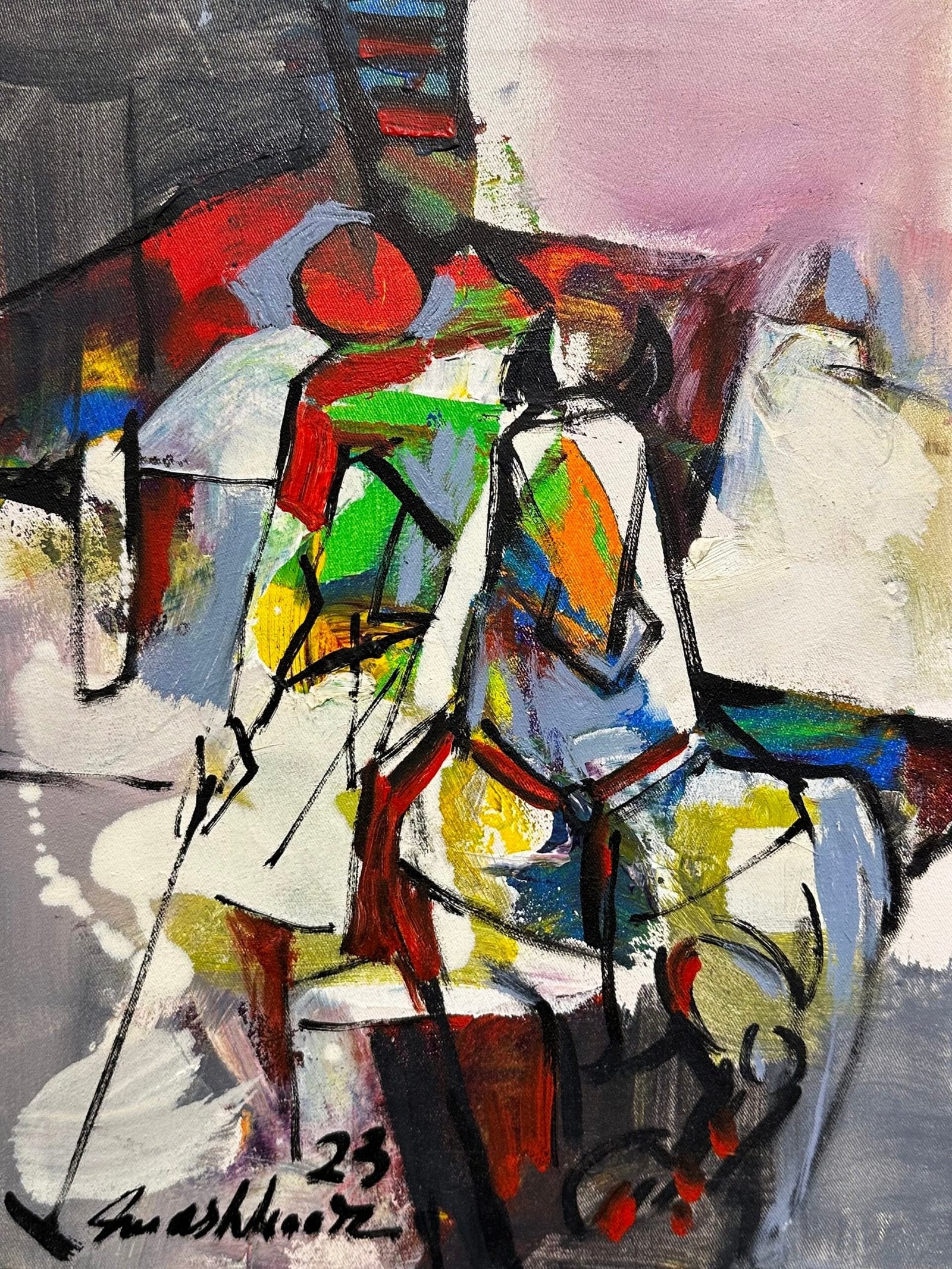 Mashkoor Raza | Title: Polo Player | Medium: Oil On Canvas | Size: 12x16 inches