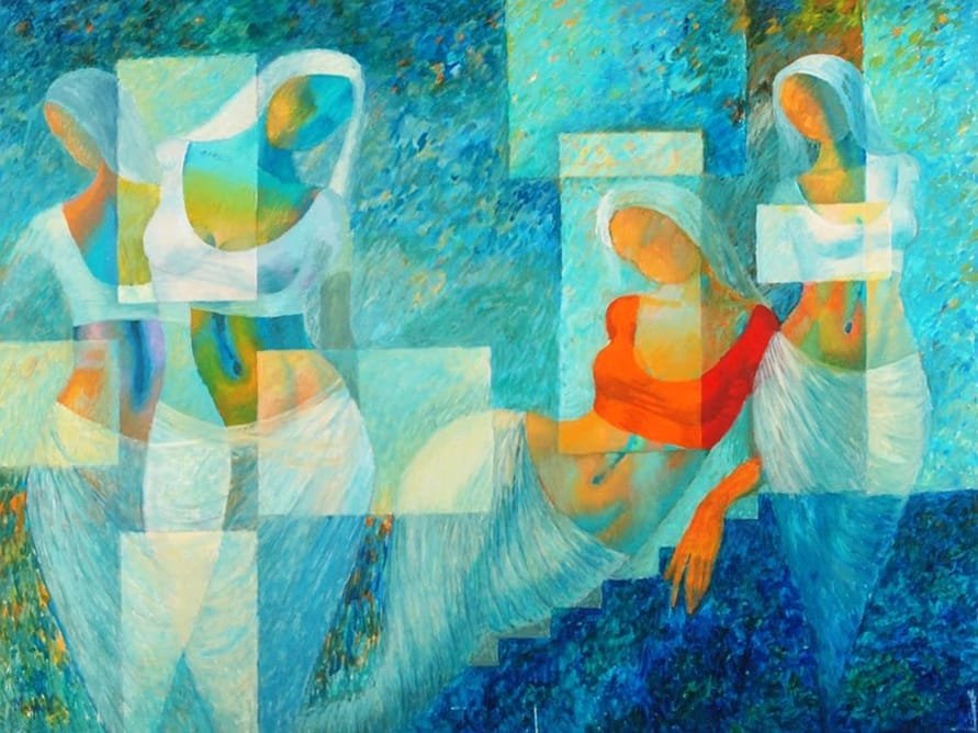 Maqbool Ahmed | Title:  | Medium: Oil on Canvas | Size: 36 x 48 inches