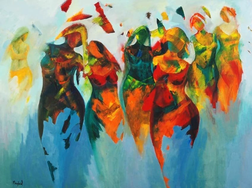 Maqbool Ahmed | Title:  | Medium: Oil on Canvas | Size: 36 x 48 inches
