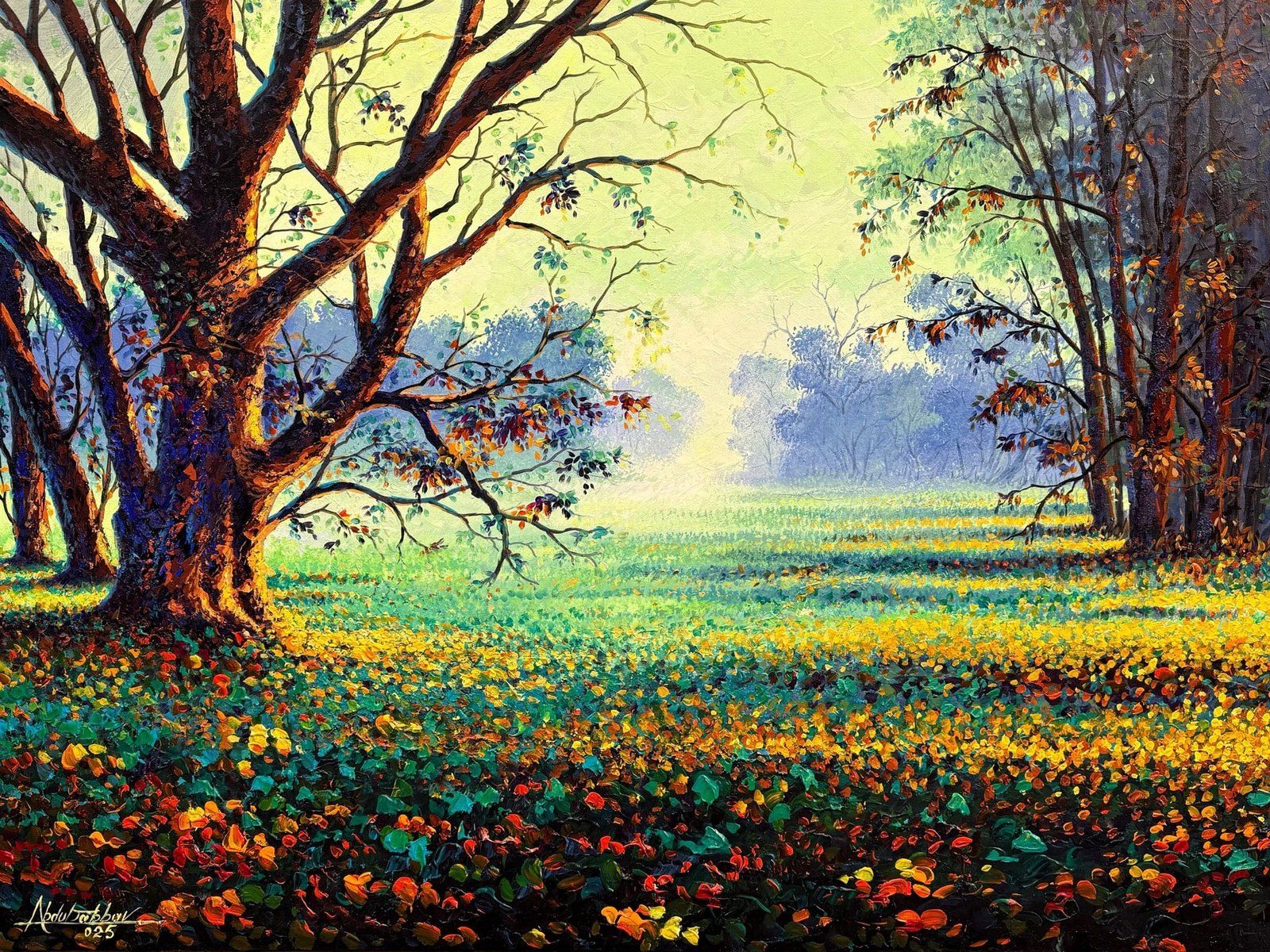 Abdul Jabbar | Title: Untitled | Medium: Oil On Canvas | Size: 36 x 48 inches