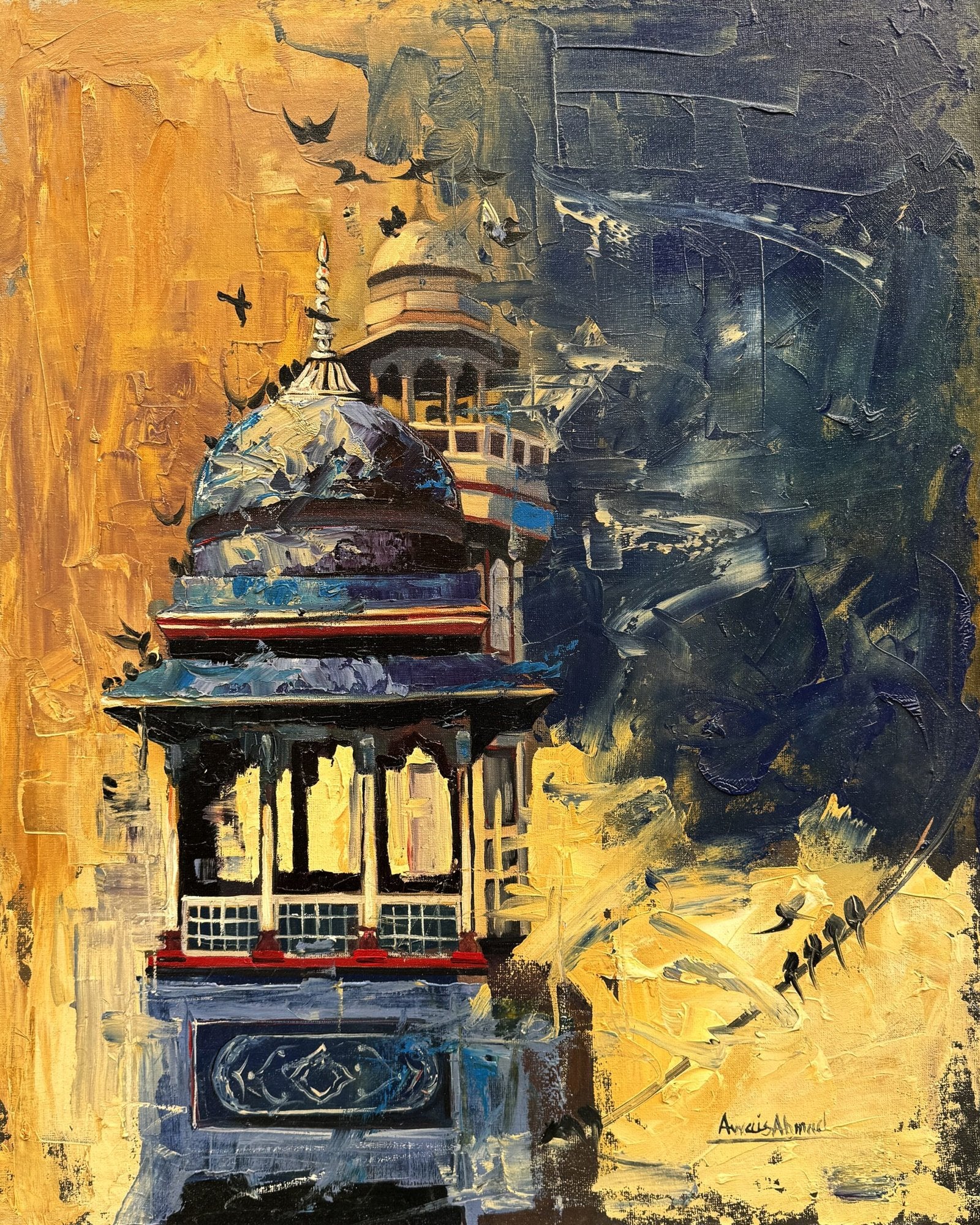 Awais Ahmed | Title: Echoes of Heritage | Medium: Oil On Canvas | Size: 24x30 inches