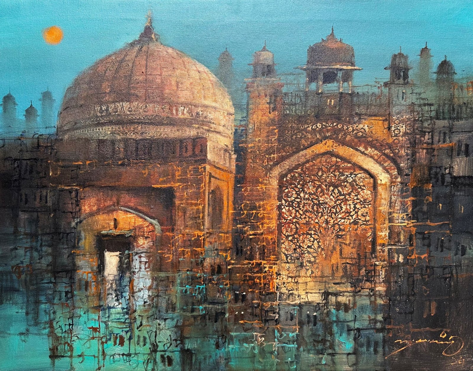 5_img_4608-2 A. Q. Arif | Title: Twilight Reverie | Medium: Acrylic on Canvas | Size: 22 x 28 inches