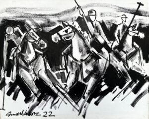 0_img_5341-2 Mashkoor Raza | Title: Polo Player | Medium: Oil On Canvas | Size: 24x30 inches