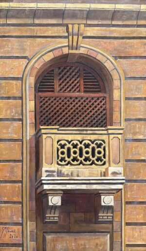 S.M. Fawad | Title: Balcony | Medium: Oil On Canvas | Size: 15x25 inches